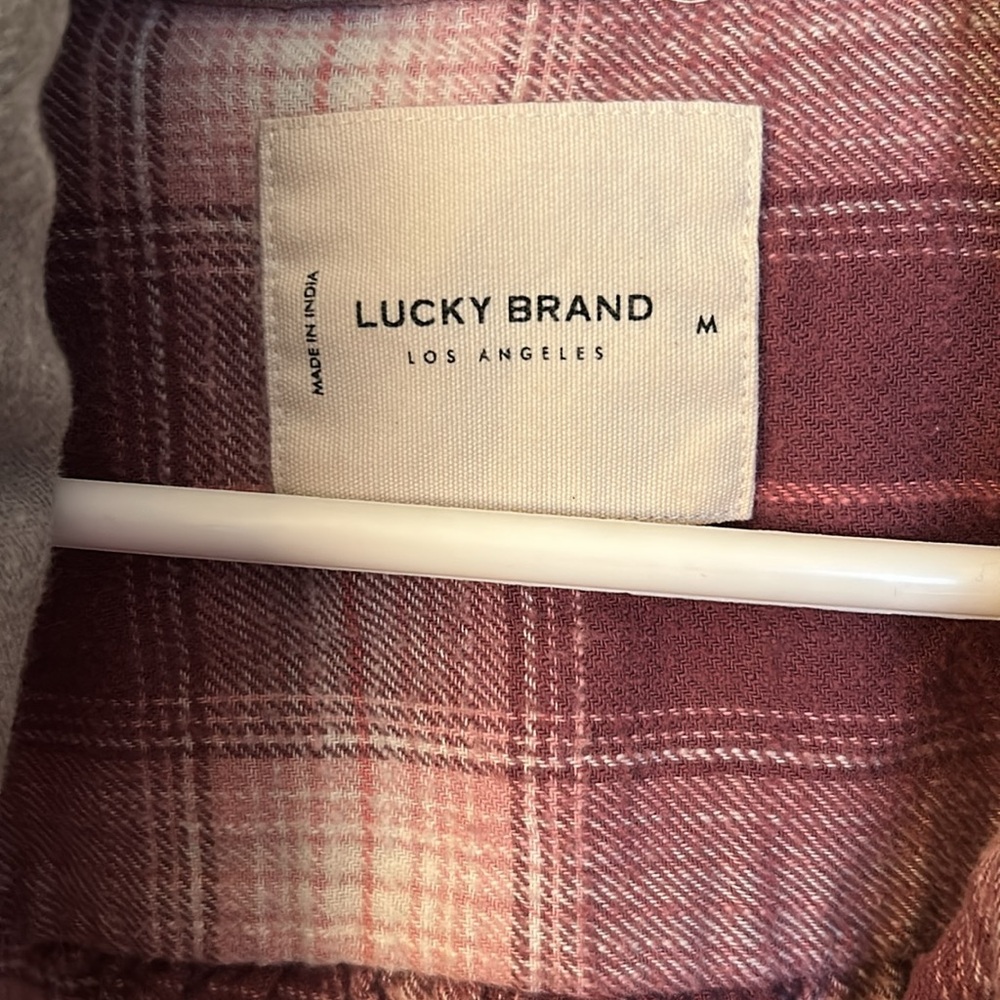 Lucky Hooded Button Down Flannel Shacket - image 2